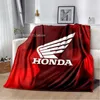 Blankets HONDA Motorcycle Printed Flannel Blanket Lightweight Warm Plush Bed Sofa Chair Blanket T240422