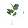 Fleurs décoratives 1pc plante artificielle eucalyptus feuille la verdure tige avec des fleurs fausses plantes cadeaux décor de la fête de mariage ornement de la fête de mariage