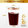 Tumblers 50Pieec Plastic Wine Cups Reusable Drink For Champagne Beer Cocktail Martini