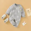 Één-stuks baby romper katoen gebreide pasgeboren jongen meisje jumpsuit outfit lange mouw herfst peuter baby winterkleding schattige konijnen onesies