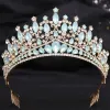 Smycken diezi ny lyx opal kristall tiara för kvinnor bröllop födelsedagsfest klänning gåva elegant drottning brud brud krona tillbehör