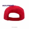 文字刺繍キャップヒップホップ男性女性パンク野球帽子Blnciaga刺繍ロゴ帽子 - 赤