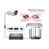 Lens Azishn 4K Poe IP -kamera Säkerhetssystem 8MP NVR Poe Switch Outdoor Human Detect Record Stable CCTV Surveillance System Kit P2P