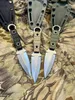 Yeni H0431 Açık Hava Hayatta Kalma Taktik Bıçak Aus-8 Taş Yemeli Çift Kenar Bıçak Tam Tang G10 Sap Kydex ile sabit bıçak bıçakları
