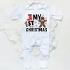 One-pièces Premier Noël Babygrow SleepSuit Noël bébé SleepSuit Boys Girls Vêtements mignons