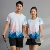 Tシャツテーブルテニスジャージーメンズ女性半袖スポーツTシャツ3Dプリントバドミントン服カップ