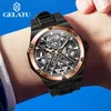 Mujeres de pulsera Gelatu Top Watches Men's Watrip Water Tother Totalmente Automático Cecanical Reloj For Man Skeleton Sapphire Wallwatch original de pulsera