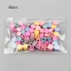 Accessoires 30pcs/Bag Mini niedliche Haarkrallen Klammern für Mädchen Baby bunte Haarnadel Cartoon Kaninchen Blumenkronenstern Haare Clips Kinder klemmen