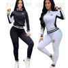 Kvinnors tvådelade byxor Designer DD0063 NY Fashion Leisure Sports Set Thread High Quality 6KLF