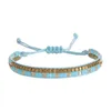 Strand Mosengkw perle in rame in cristallo a scacchi Bracciale a doppio strato regolabile