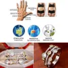 Cluster Rings Crystal Zircon Weight Loss Acupuncture Point Women Slimming Treatment Geometric Lines Color Separation Ring Jewelry Gifts