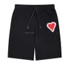 Designer Shorts Men Sweatpants Mens Womens Summer Fashion Love Heart Embroidery Shorts Loose Drawstring Cotton Casual Short Pants Size S-XL