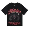 メンズTシャツハイストリートファッションヘルスタークリエイティブファン凝視アイプリントダブルヤーンカジュアルショートスリーブTシャツ男性と女性向け