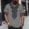 2024 New graphic shirt Spring/summer 3D Digital Abstract Print Short Sleeve Casual Men's Clothing tshirts for mens