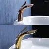 Bathroom Sink Faucets Gold Rose Black 3 Colors Tall And Short Brass Material Deck Mounted Wash Basin Mixer