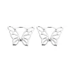 Ohrringe 925 Sterling Silber Butterfly Manschette Hoop Stud Ohrringe für Frauen Girl Geschenk