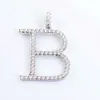 Xinguang Lettera personalizzata B BEGILI FINE GIOIGLIO ROUND Brilliant Sterling Silver 925 Ciondolo