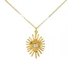 Colliers pendentifs Collier de tournesol mode