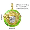 Anpassad K Gold Diamond Jewellery Necklace Coin Pendant Jewelry Making