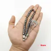 Vêtements Hématite naturelle Tasbih Ramadan Prix spécial pour les musulmans 33 Perles de prière Rosaire islamique Cadeau de poche Misbaha Eid Accessoires