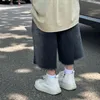 Shorts Children's Pants 2024 Summer Korean Version Boy's Gradient Distressed Mångsidig denim mode