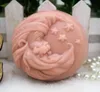 Moldes navideños de jabón de silicona molde de luna de luna santa claus moldes de jabón de bricolaje jabones de chocolate moldes de regalo de Navidad hechos a mano T4345148