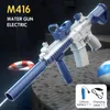 Été M416 Water Gun Electric Pistric Shooting Tot Full Automatic Summer Beach Shoot Toy For Kids Childre