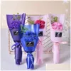 7 kransar dekorativa blommor kreativa små buketter av rosblommesimation tvål för bröllop valentiner dag mödrar lärare gåva dhr