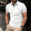 Camisa de verano para hombre Polo manga corta fresco y transpirable Top informal ropa grupo empresa talla grande 240418