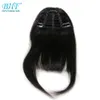 Bhf Human Hair frange 8inch 20g Front 3 clips in raide remy Natural Human Hair Fringe toutes les couleurs 240423