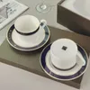 Cups Saucers Drop Leverantör Classic Retro Ceramic Tea Coffee Cup and Saucer Gold Mug Creative Kitchen Table Seary With Present Box