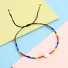Bracelets de charme kelitch colorido feminino jóias miyuki bead tecido de bracelete simples cadeia de corda