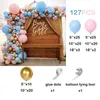 Party Decoration Macaron Rose Blue ballons Garland Kit Arch Gender Revear décor Chrome Gold Ballon Anniversaire Baby Shower