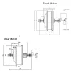 Teil Ebike Motor Frontrad Elektrofahrradbekehrungskit 36V 250W/350W/500W Elektrofahrradbekehrungs -Kit Motor Drehzahl ohne Pinsel ohne