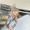 Zegarwatę damską marka Zegarek Love Light Luksusowa diamentowa bransoletka Bezpłatna regulacja kwarcowa Zegar ELOJ V131