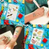 Tattoos 12pcs Dinosaur Unicorn Tattoo Sticker Child Child Bronzing Tattoo Tathoo Body Tatoo para crianças Tattoo fofo Tattoo