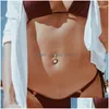 Navel Bell Button Rings Crystal Ring Bar Barbell Drop Dangle Piercing Nombril Ombligo Belly Men Women Body Jewelry1964825 Delivery Dhqep