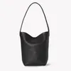 The R Bucket 100% Genuine Leather Top Handle Bags Women Shoulder Bags Cowhide Skin Totes Designer Vintage Handbags Underarm Shopping Mommy Bag Large Capacity 2718