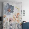 Gordijn zomerbloemen en wilde bloemen pure gordijnen voor woonkamer modern huisdecor tule slaapkamer voile gordijnen