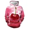 Bluza Nowe druk 3D Owoce Foods Bluzy dla mężczyzn Watermelon Graphic Hoodshirts Dzieci Fashion Funny Pullover Y2K Odzież 240423