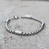 Beaded Men Stainless Steel Bracelet 5mm Square Rolo Chain Bracelet Bangle Women for Men Gift Good Quality Wholesale 17/19/21cm 240423