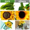 Fleurs décoratives tournesols artificiels avec des tiges de tournesol de soie réaliste pour la fête de bouquet de fête de mariage