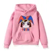 Sweatshirts Pomni Die erstaunlichen digitalen Zirkus Kinder Sweatshirts Cartoon Anime Hoodies Kinderkleidung Harajuku Pullver Mädchen Jungen Hoodie