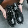 Casual Shoes Summer Elegant Men's Classic Retro Style Brand Round Toe Thick Sole Leather Formal Wedding