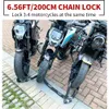 AKM 10 -metrowy ciężki łańcuch motocyklowy z 4 klawiszami - Bezpieczeństwo antykradzieżowe o grubości 10 mm, 16 mm Ulock Tarc Lock, Super Long Lack Blop