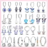 Earrings Swirling Eyes Snake Bone Pattern Earrings 925 Sterling Silver Heart Hoop Earrings Women High Quality Zircon Wedding Jewelry Gift