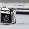 Transparante waterdichte elektrische lichtere lichte winddichte buitenkool gadgets Technologie Smart USB -oplaadbare boog plasma -aanstekers