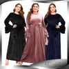 Vêtements ethniques Robe de taille plus pour femmes Velvet Muslim Fashion Dubai Abaya Robes longues avec châssis Islam African Musulman