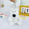 West Highland Dog en pendant jouet mignon petit chien blanc clés de porte clés de porte sac à dos