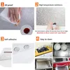 Naklejki ścienne 5M/10M Kitchen odporny na olej wodoodporny backsplash samoprzylepny ochronna aluminiowa folia wysokotemperatura szafka na kuchenkę